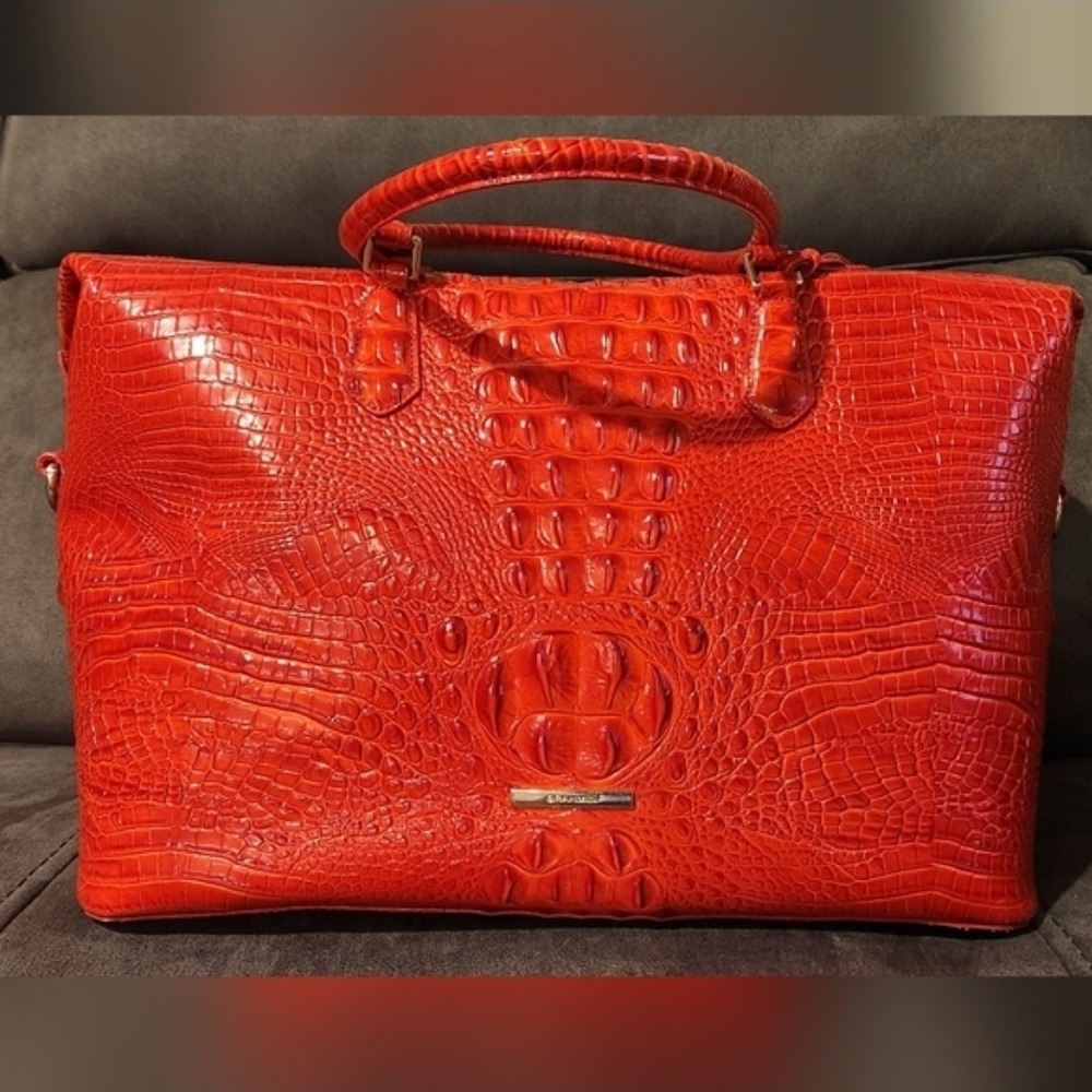 Gorgeous Brahmin Candy Red Duxbury Weekender